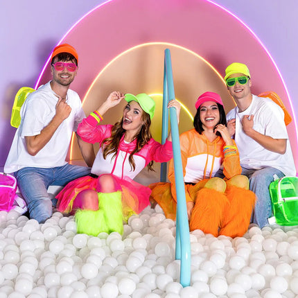 Paar beenwarmers Rave neonoranje UV van Boland koop je bij Partywinkel