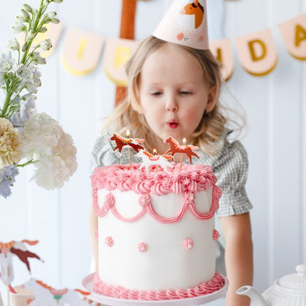 Paard Kaarsen 6cm 3st van Partydeco koop je bij Partywinkel