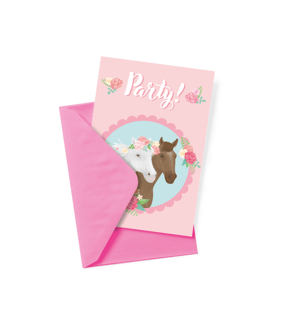 Paard Uitnodigingen 6st van Paper Dreams koop je bij Partywinkel