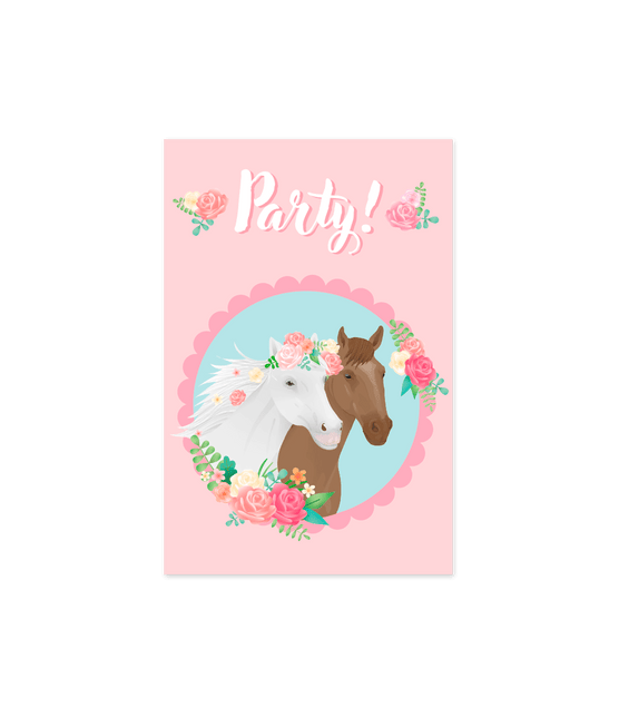 Paard Uitnodigingen 6st van Paper Dreams koop je bij Partywinkel