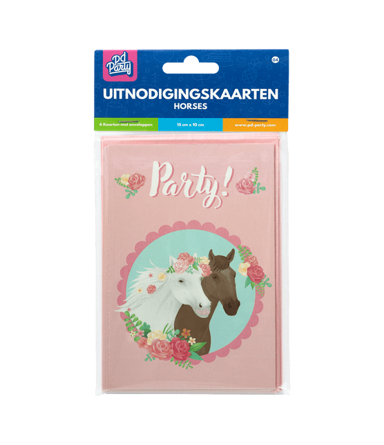 Paard Uitnodigingen 6st van Paper Dreams koop je bij Partywinkel