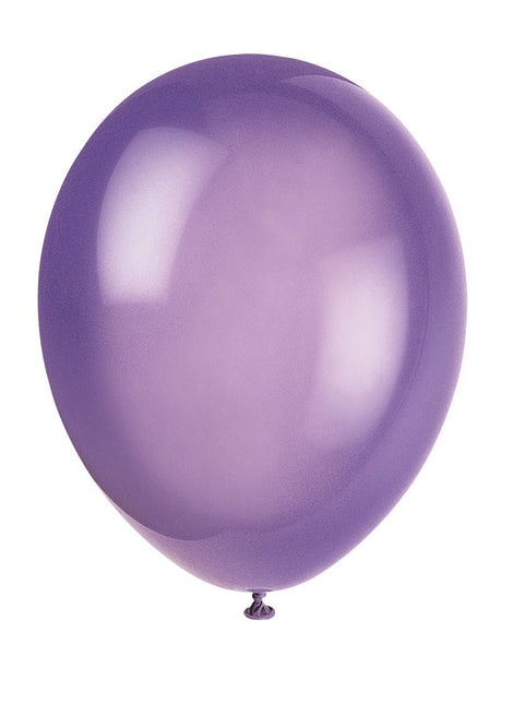 Paars Ballonnen Glans 30cm 10st van Unique koop je bij Partywinkel