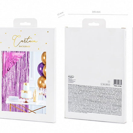Paars Deurgordijn 2,5m van Partydeco koop je bij Partywinkel