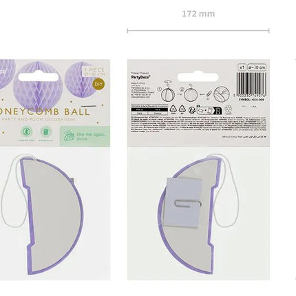 Paars Honeycomb 40cm van Partydeco koop je bij Partywinkel