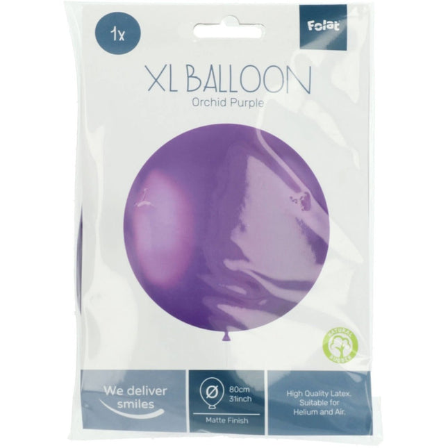 Paarse Ballon Orchid Purple 80cm van Folat koop je bij Partywinkel
