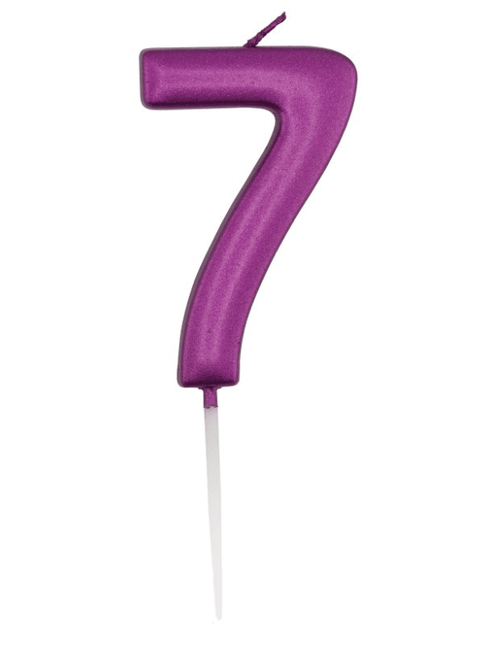 Paarse Cijferkaars 7 van Unique koop je bij Partywinkel