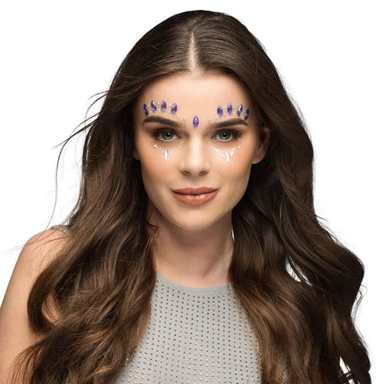 Paarse Gezicht Stickers Penelope van Boland koop je bij Partywinkel