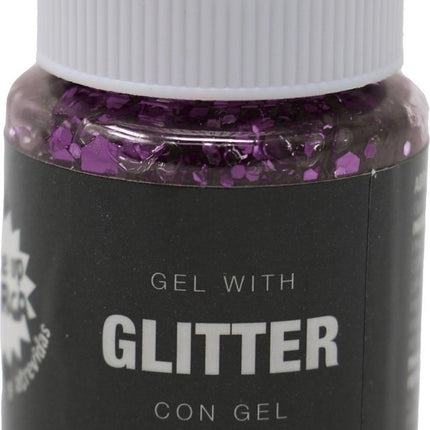 Paarse Glitter Gel 20g van Fiestas Guirca koop je bij Partywinkel