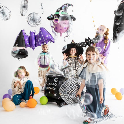 Paarse Halloween Helium Ballon Vleermuis Leeg 51cm van Partydeco koop je bij Partywinkel