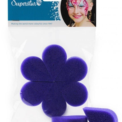 Paarse Sponsje 6st van Superstar koop je bij Partywinkel