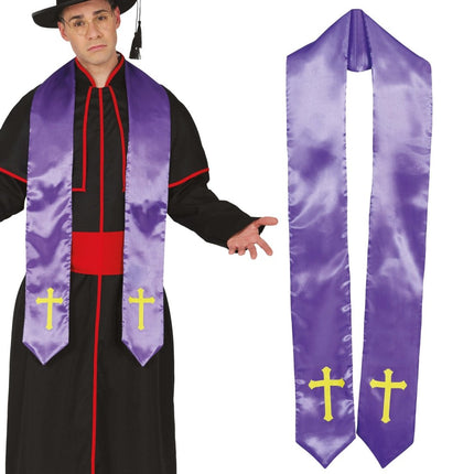 Paarse Stola van Fiestas Guirca koop je bij Partywinkel