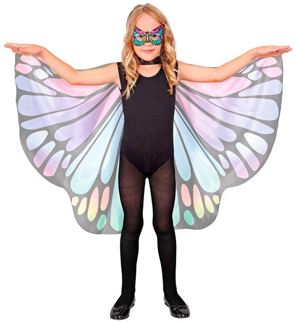 Paars/Roze Vlindervleugels En Oogmasker van Widmann koop je bij Partywinkel