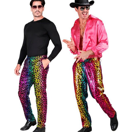 PAILLETTEN BROEK REGENBOOG LUIPAARD van Widmann koop je bij Partywinkel