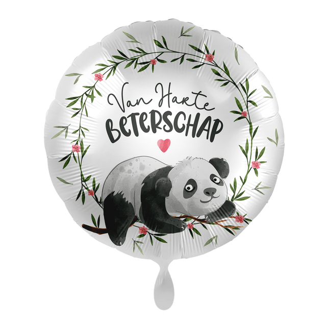 Panda Helium Ballon Van Harte Beterschap Leeg van Premioloon koop je bij Partywinkel