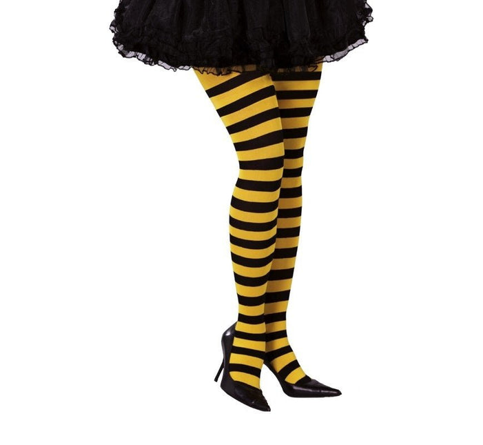 Panty Zwart Geel Gestreept van Fiestas Guirca koop je bij Partywinkel