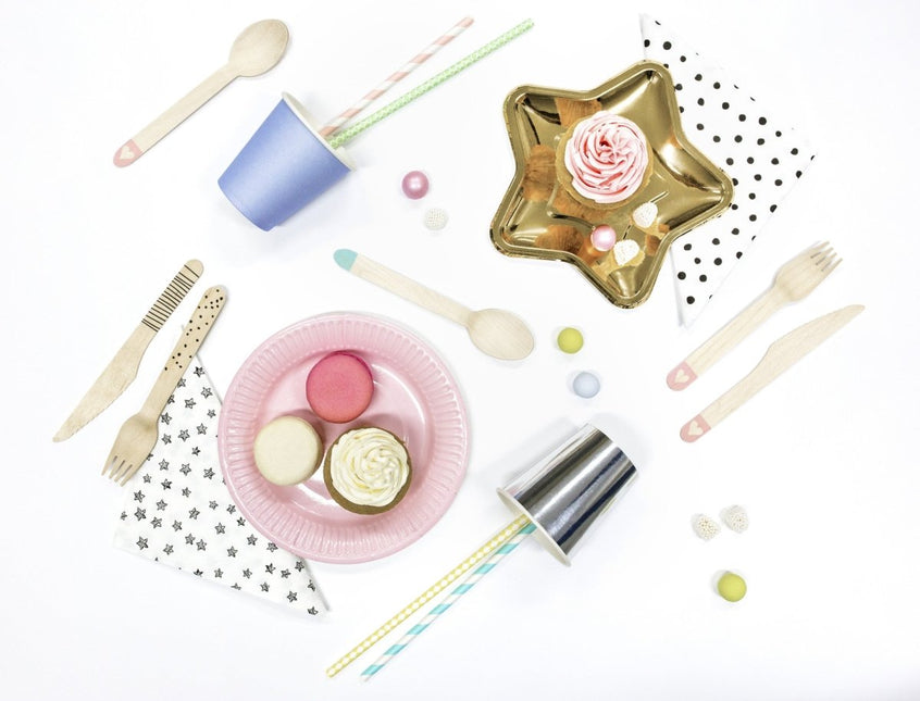 Papieren Rietjes Blauw 19,5cm 10st van Partydeco koop je bij Partywinkel