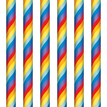 Papieren Rietjes Regenboog 20st van Haza Witbaard koop je bij Partywinkel