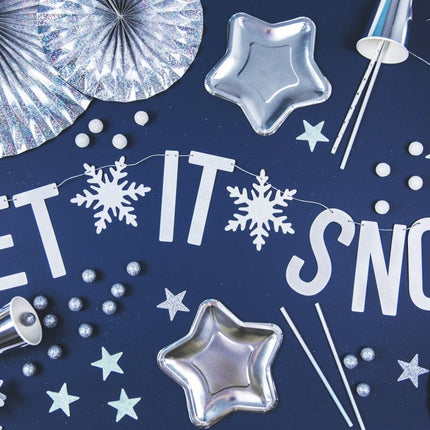 Papieren Rietjes Zilver met Sterren 19,5cm 10st van Partydeco koop je bij Partywinkel