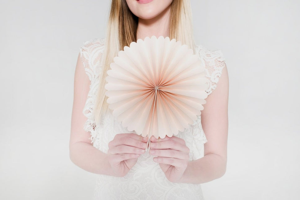 Papieren Waaiers Gekleurde Set 14 - 38cm 3 delig van Partydeco koop je bij Partywinkel