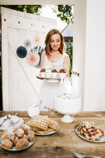 Papieren Waaiers Gekleurde Set 14 - 38cm 3 delig van Partydeco koop je bij Partywinkel