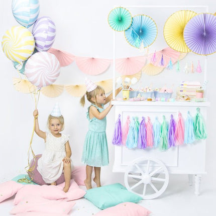 Papieren Waaiers Lila Goud Set 23 - 40cm 3 delig van Partydeco koop je bij Partywinkel