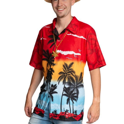 Hawai Shirt Paradise Rood – Unisex