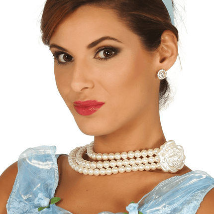 Parel Ketting Bloem 25cm van Fiestas Guirca koop je bij Partywinkel