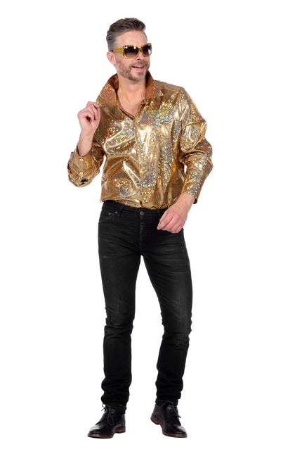 Gouden Blouse Heren Disco van Wilbers & Wilbers koop je bij Partywinkel