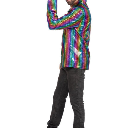 Regenboog Blouse Heren Metallic van Wilbers & Wilbers koop je bij Partywinkel