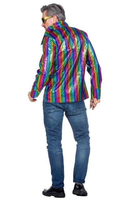 Regenboog Blouse Heren Metallic van Wilbers & Wilbers koop je bij Partywinkel