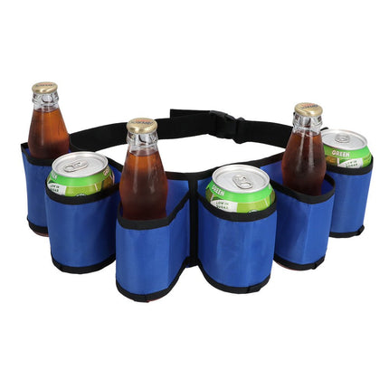 Blauw Zwarte Drinkgordel Voor 6 Blikjes van Boland koop je bij Partywinkel
