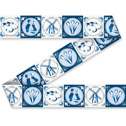 Party Tape Delftsblauw 1,2m van Paper Dreams koop je bij Partywinkel
