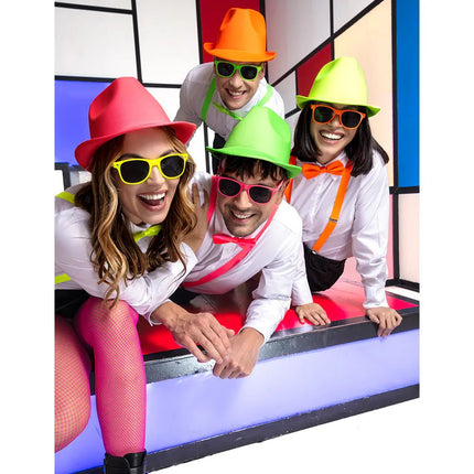 Partybril Pop neonroze UV van Boland koop je bij Partywinkel