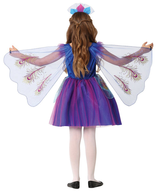 Pauw Kostuum Blauw Paars Meisje van Fiestas Guirca koop je bij Partywinkel
