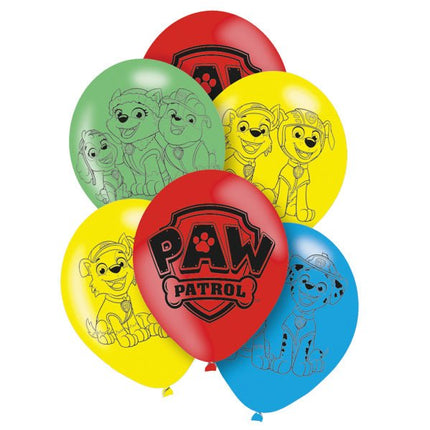 Paw Patrol Ballonnen 27,5cm 6st van Riethmueller koop je bij Partywinkel