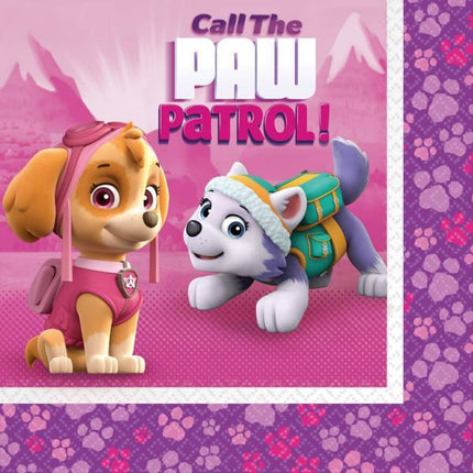 Paw Patrol Servetten Roze 33cm 20st van Riethmueller koop je bij Partywinkel