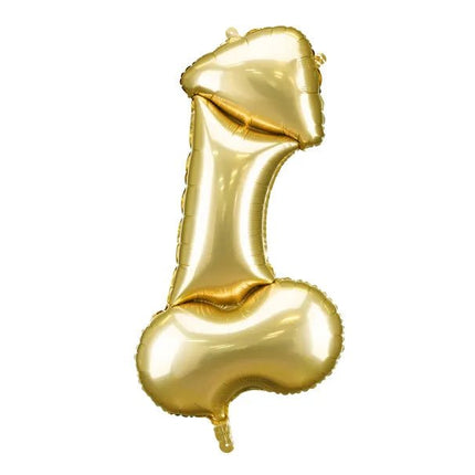 Penis Helium Ballon Goud Leeg 55cm van Partydeco koop je bij Partywinkel