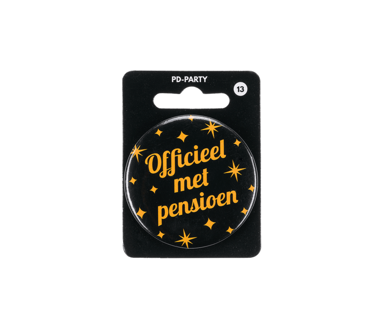 Pensioen Button van Paper Dreams koop je bij Partywinkel