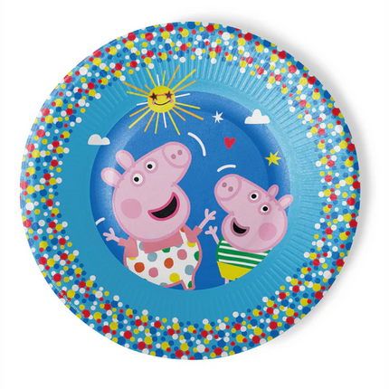 Peppa Pig Borden 23cm 8st van VDV Benefit koop je bij Partywinkel
