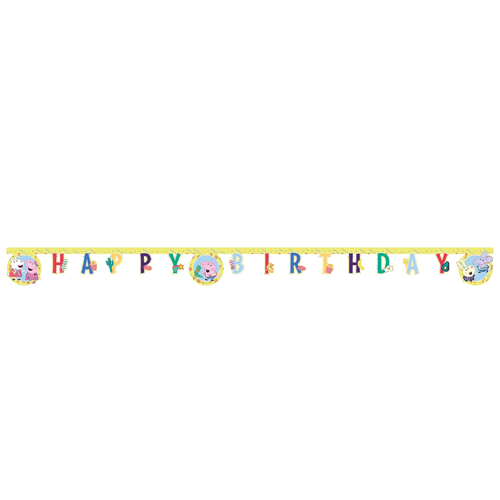 Peppa Pig Letterslinger Happy Birthday 1,2m van Procos koop je bij Partywinkel