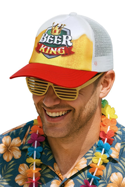 Pet Beer king Rood Wit Geel van Fiestas Guirca koop je bij Partywinkel