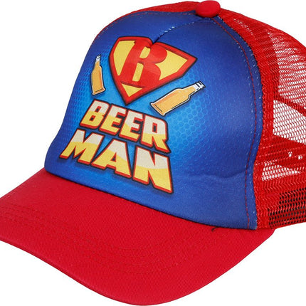 Pet Beer man Blauw Rood van Fiestas Guirca koop je bij Partywinkel