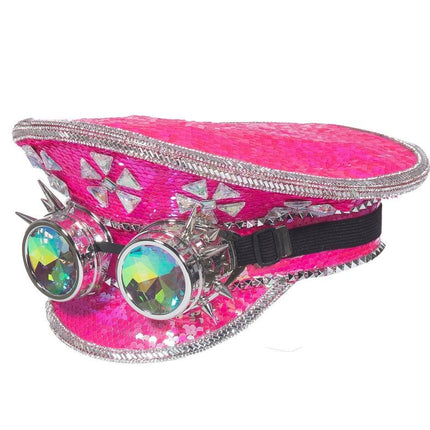 Burning Man Pet Neon Roze Goggles van Wilbers & Wilbers koop je bij Partywinkel