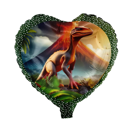 Dinosaurus Helium Ballon Gekleurd Hart Leeg 45cm