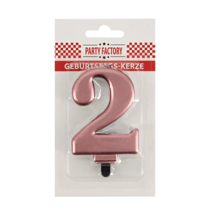 2 Jaar Kaars Rose Goud