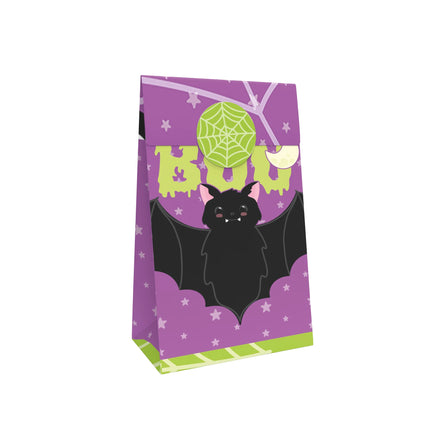 Halloween Uitdeelzakjes Paars Boo 10st