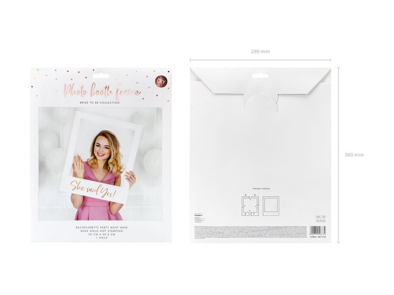 Photobooth Frame She Said Yes 59,5cm van Partydeco koop je bij Partywinkel