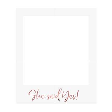 Photobooth Frame She Said Yes 59,5cm van Partydeco koop je bij Partywinkel