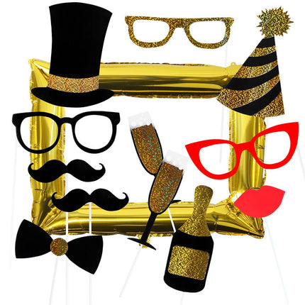 Photobooth Lijst Met Props 13 delig van Boland koop je bij Partywinkel