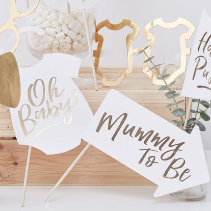 Photobooth Props Baby Shower 10st van Ginger Ray koop je bij Partywinkel